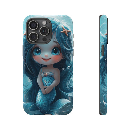 Bubble Bliss - Cute Chibi Mermaid Ocean Phone Case for iPhone, Samsung & Pixel