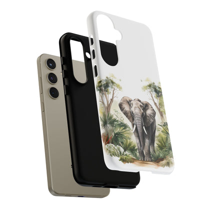 Serene Jungle Elephant Mobile Cover – Watercolor Wildlife Design