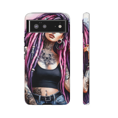 Tattooed Rebel – Gothic Cat Spirit Mobile Cover
