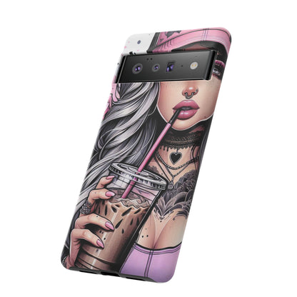 Pink Aesthetic Rebel – Iced Coffee & Inked Beauty Mobile Cover