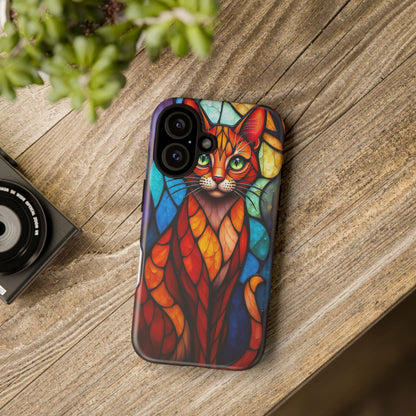 Geometric Cat: Colorful Abstract Portrait