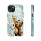 Bear & Bunny Ice Cream Delight - Cute Anime Phone Case for iPhone, Samsung, Google Pixel