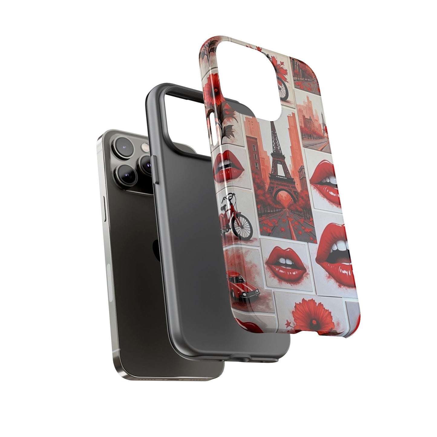 Red Lips & Eiffel Tower Phone Case