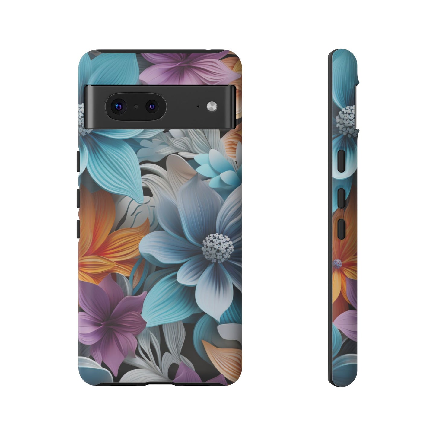 Elegant 3D Floral Bloom Mobile Case – Vivid & Artistic