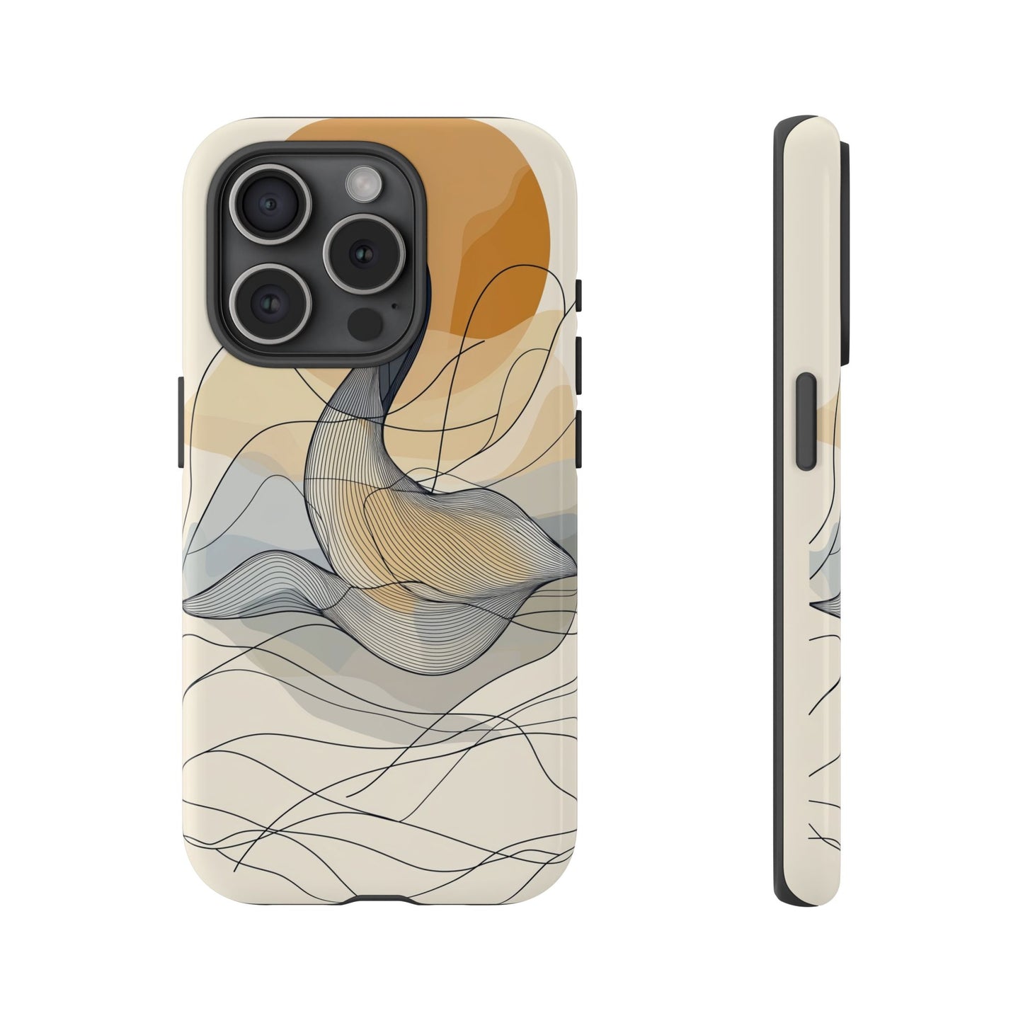Serenity in Motion: The Abstract Swan Phone Case for iPhone, Samsung & Pixel