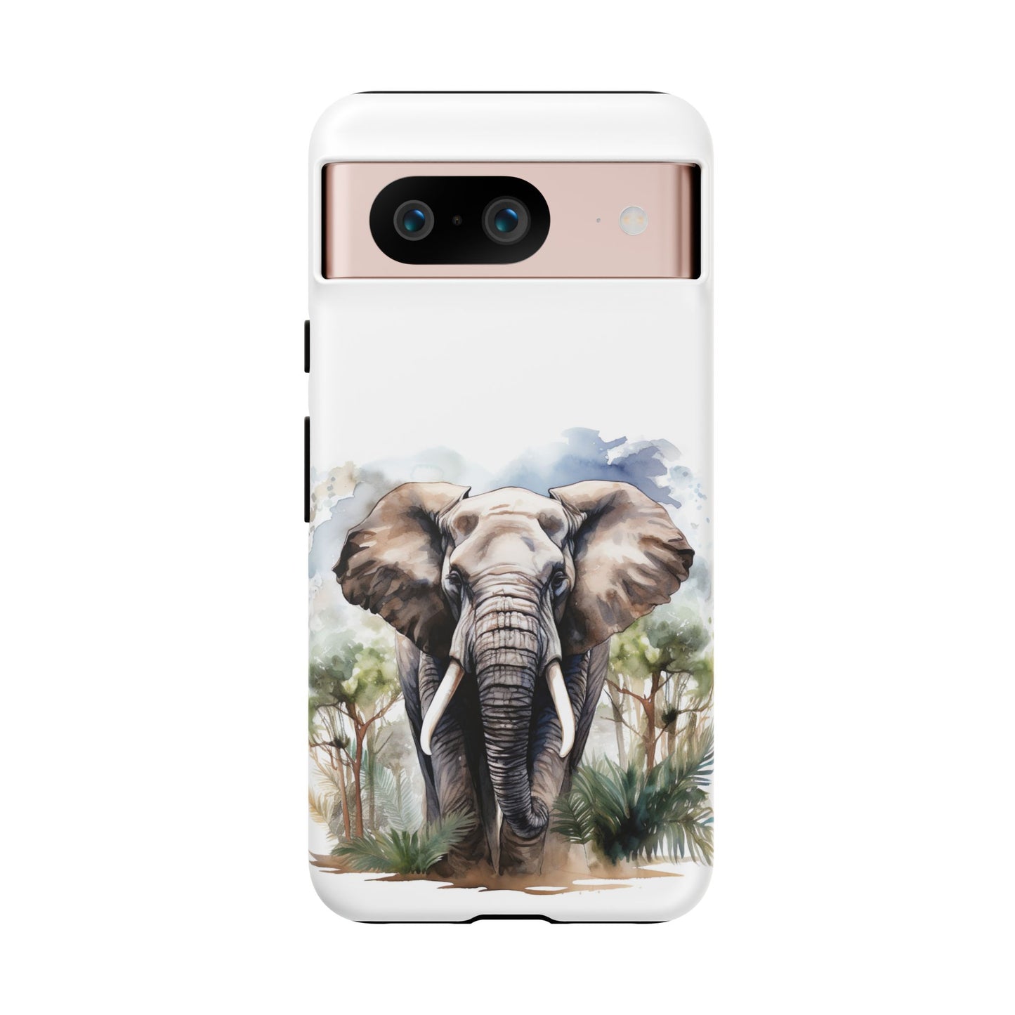 Majestic Watercolor Elephant Mobile Cover – Artistic Wildlife Design