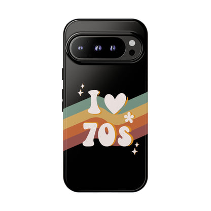 Retro "I Love 70s" Phone Case – Vintage Groovy Design for iPhone, Samsung & Google Pixel