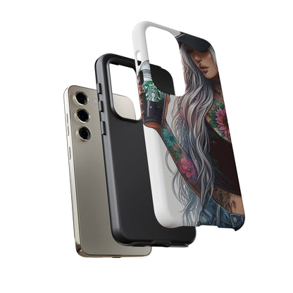 Tattooed Coffee Queen – Edgy Urban Aesthetic Mobile Cover