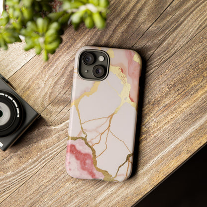 Beautiful Pink Minimal Marble Case Design