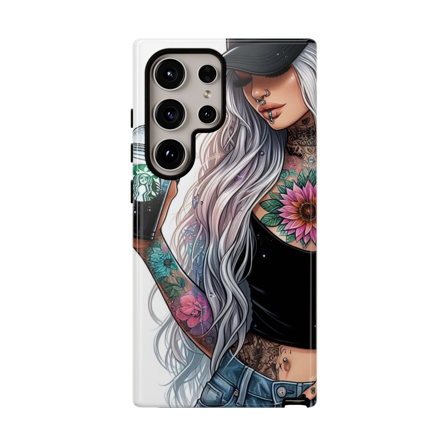 Tattooed Coffee Queen – Edgy Urban Aesthetic Mobile Cover