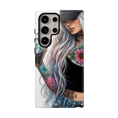 Tattooed Coffee Queen – Edgy Urban Aesthetic Mobile Cover