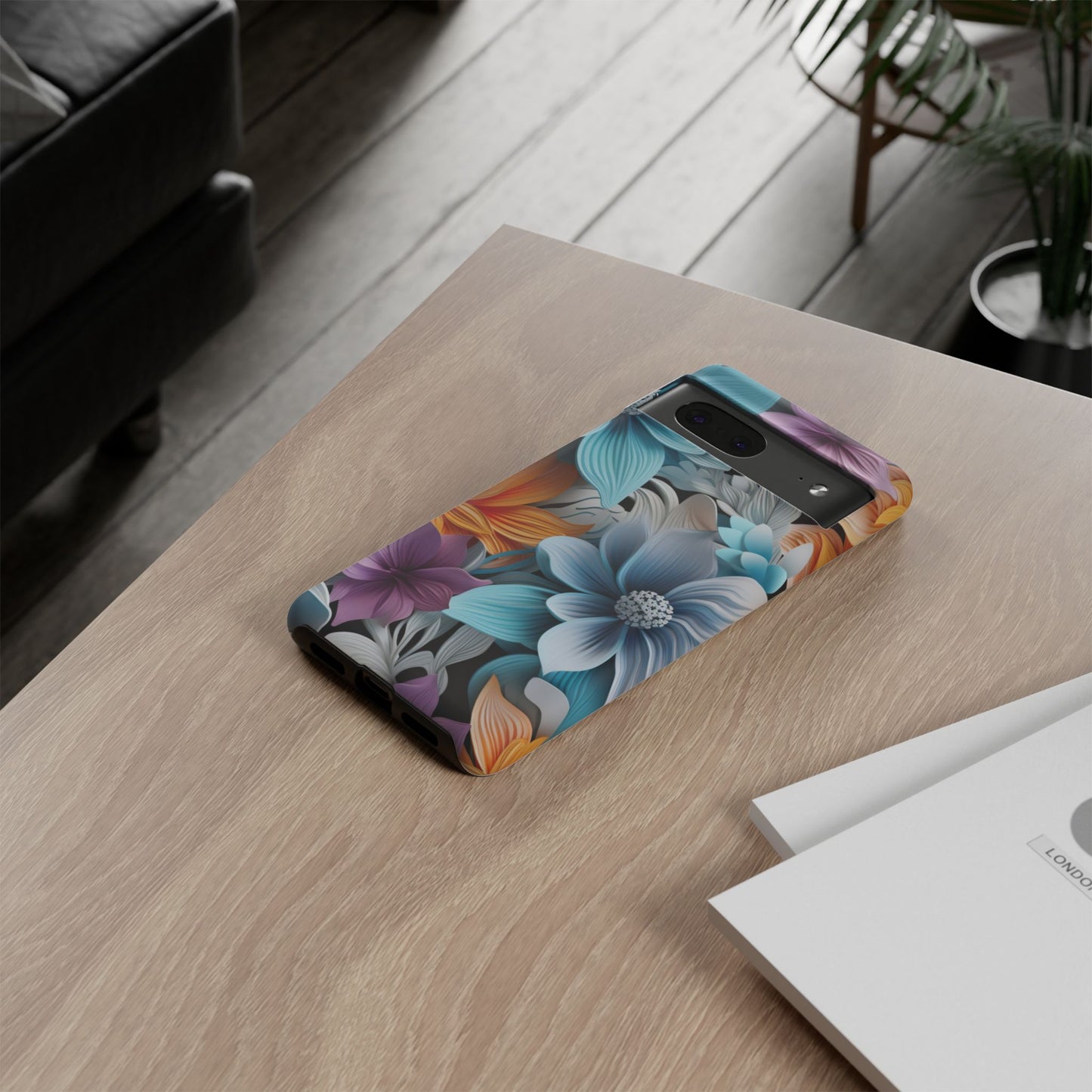 Elegant 3D Floral Bloom Mobile Case – Vivid & Artistic