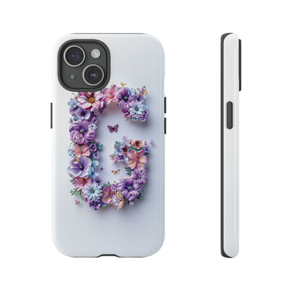 Floral Letter G Phone Case – Personalized Aesthetic Cover for iPhone, Samsung & Google Pixel