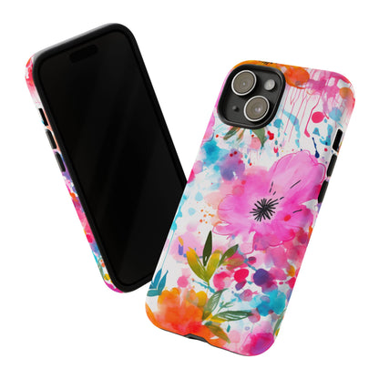 Vibrant Watercolor Floral Phone Case – Artistic & Colorful Design