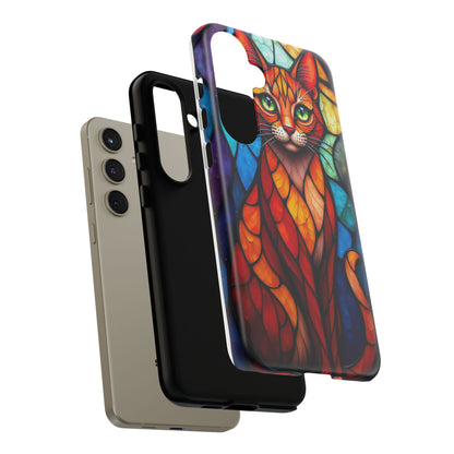 Geometric Cat: Colorful Abstract Portrait