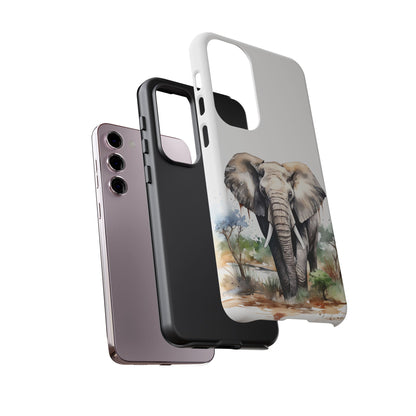 Safari Watercolor Elephant Mobile Cover – Artistic Wildlife Design