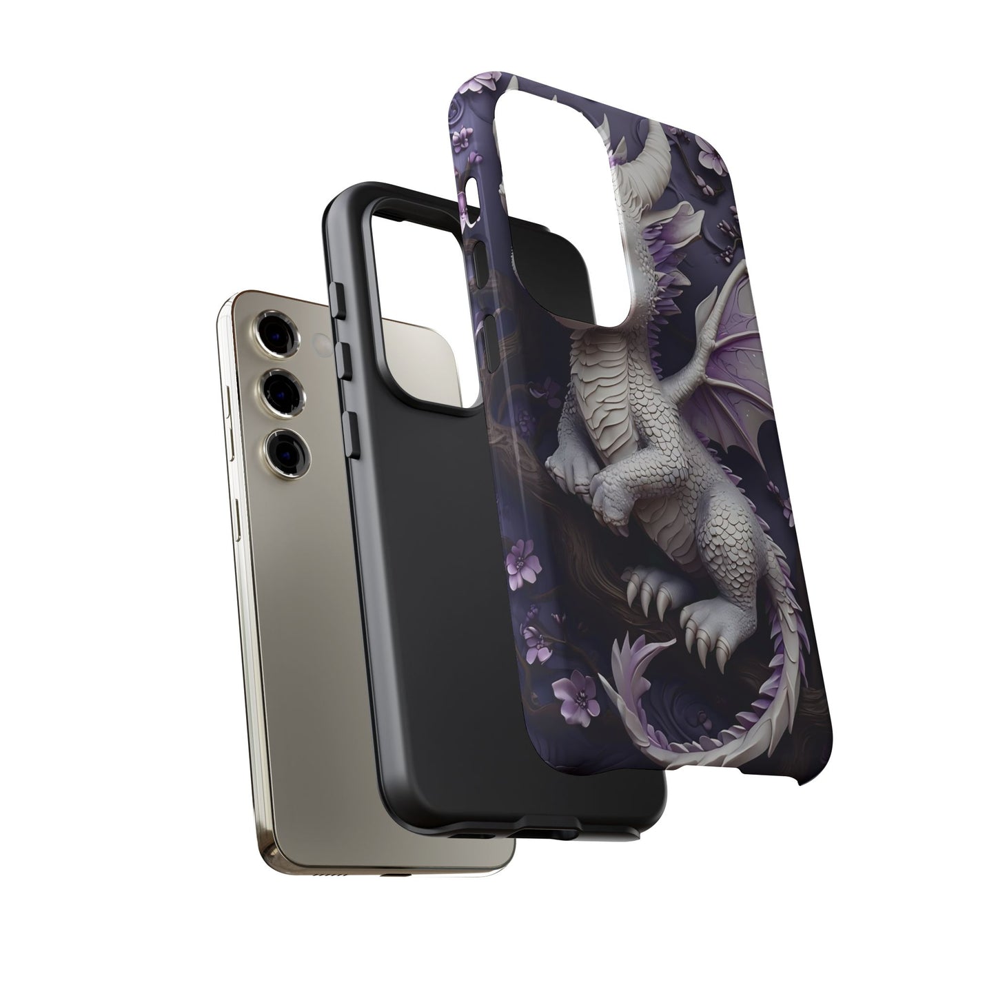 Charming Young Dragon on a Branch Phone Case Design