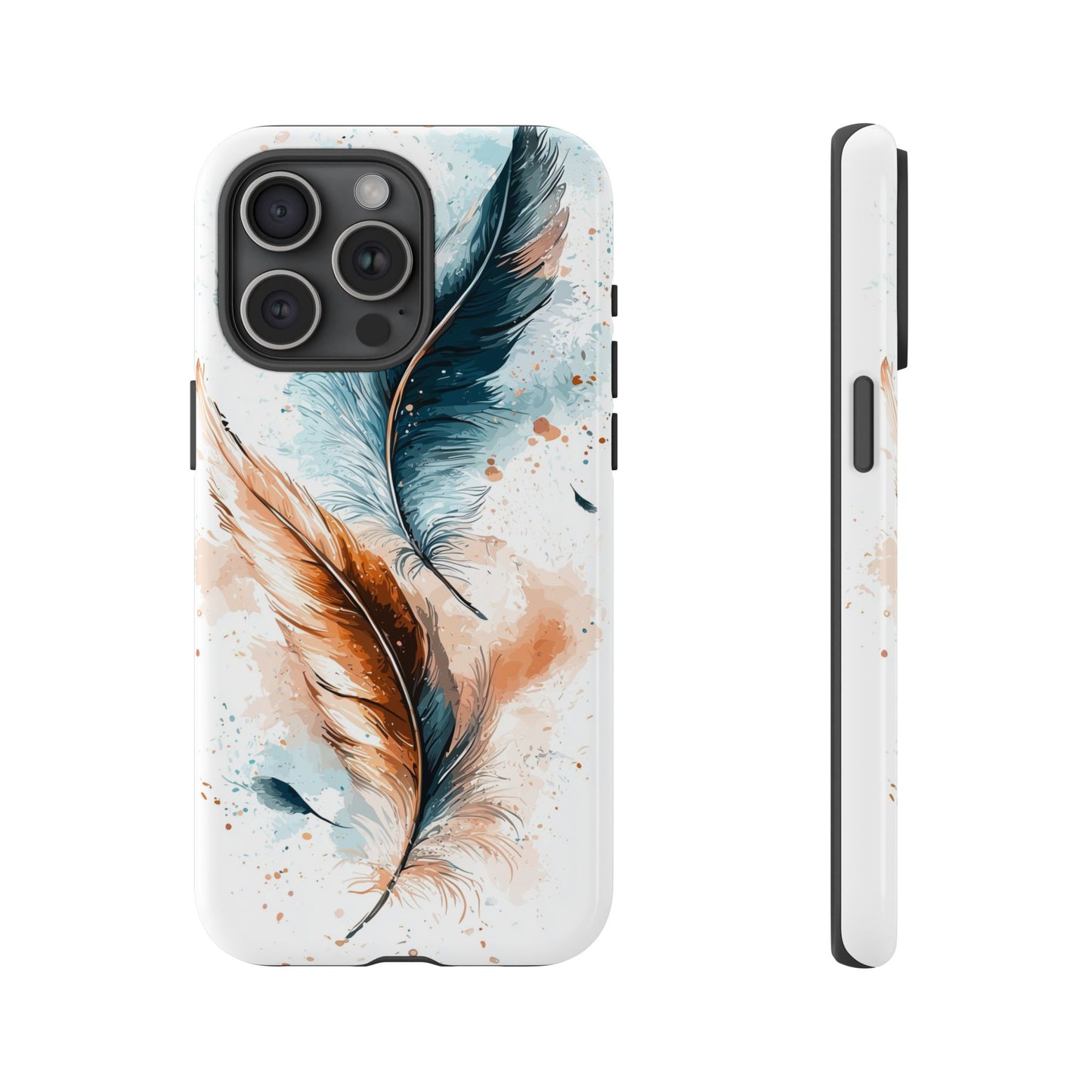 Feather Glow Watercolor Phone Case for iPhone, google Pixel & Samsung