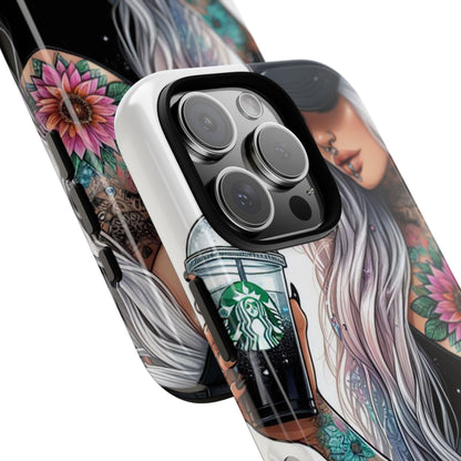 Tattooed Coffee Queen – Edgy Urban Aesthetic Mobile Cover