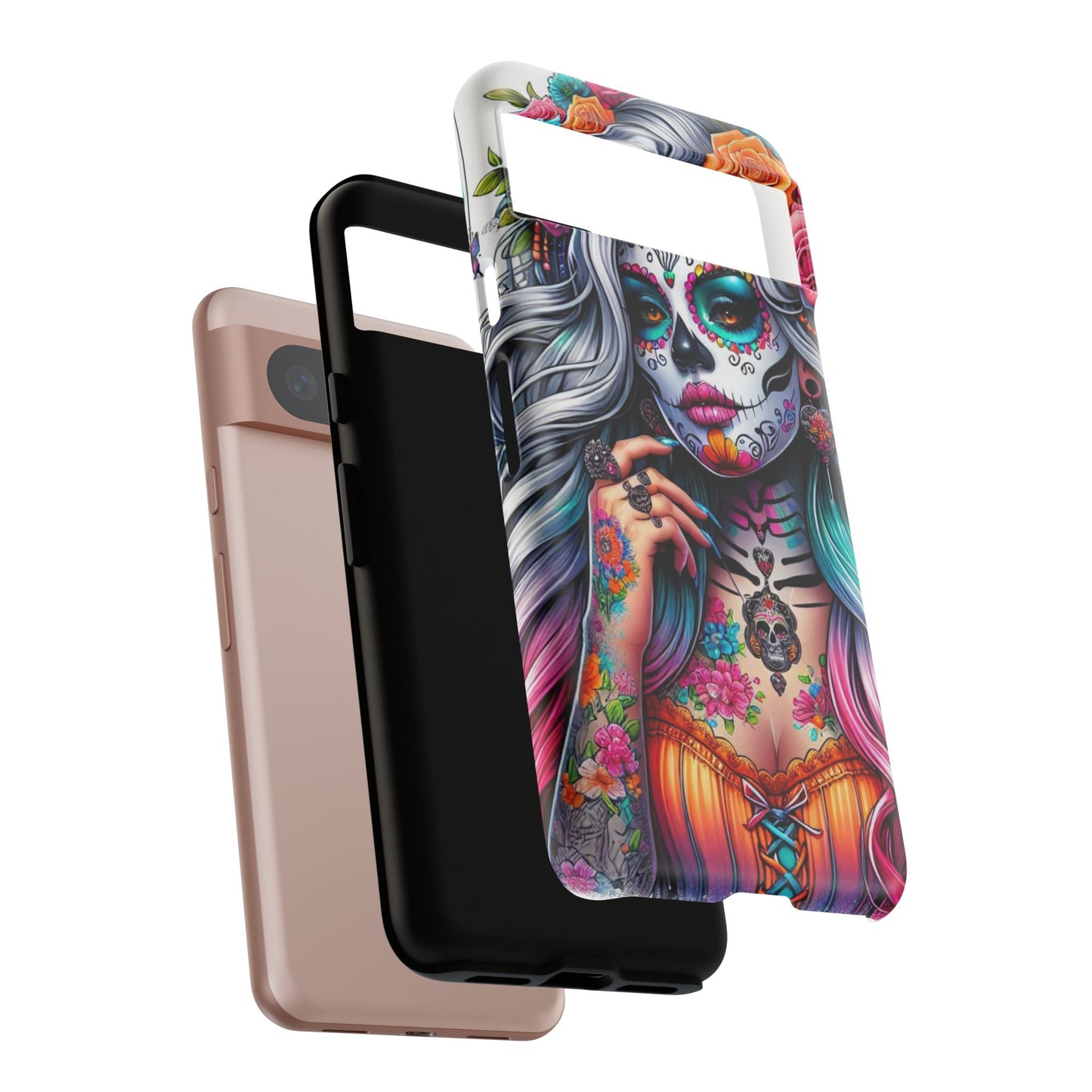 Sugar Skull Goddess – Día de los Muertos Floral Queen Mobile Cover