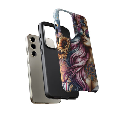 Bohemian Sunflower Queen – Retro Floral Fantasy Mobile Cover