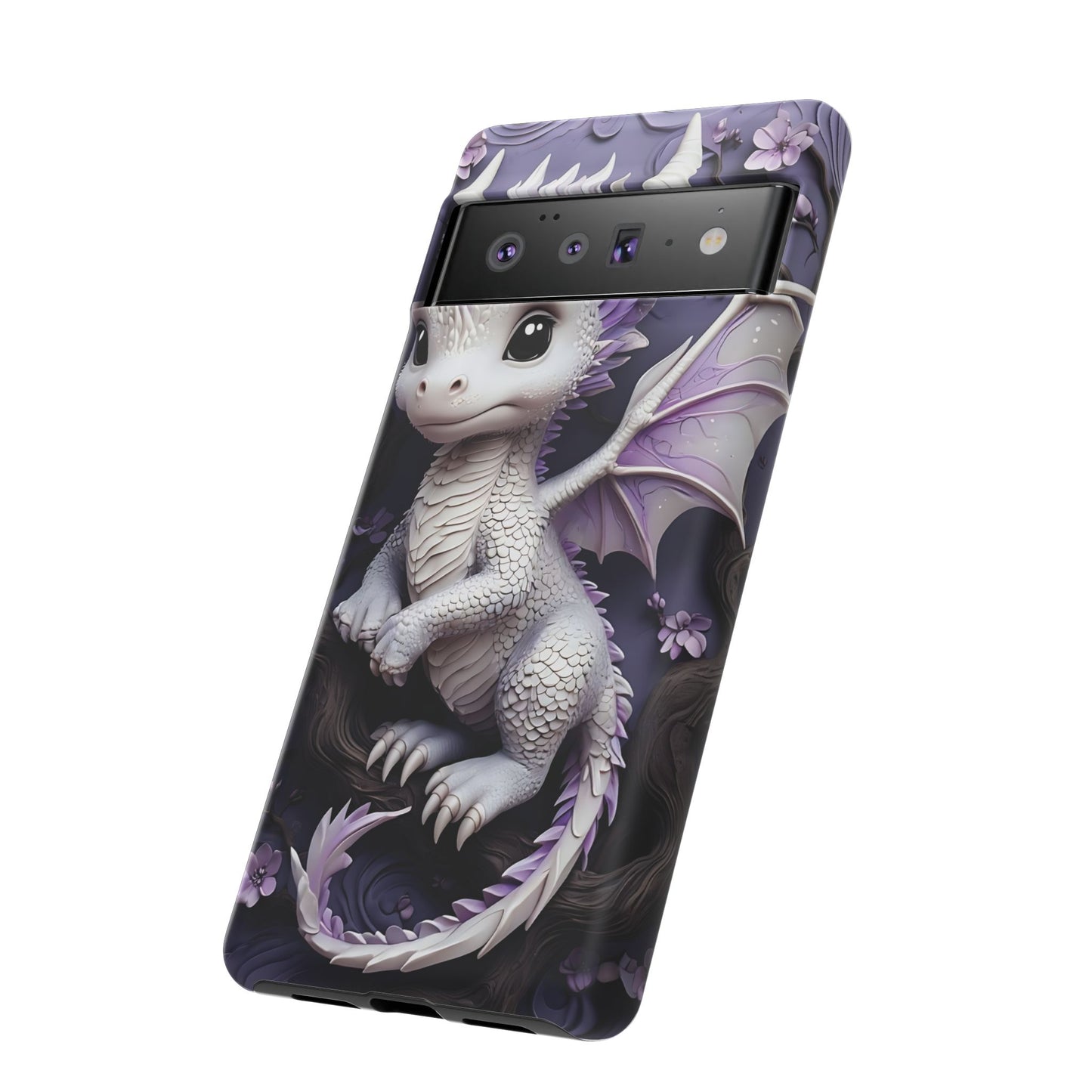 Charming Young Dragon on a Branch Phone Case Design