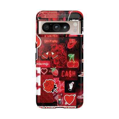 Red Pop Art Neon Vibes Phone Case