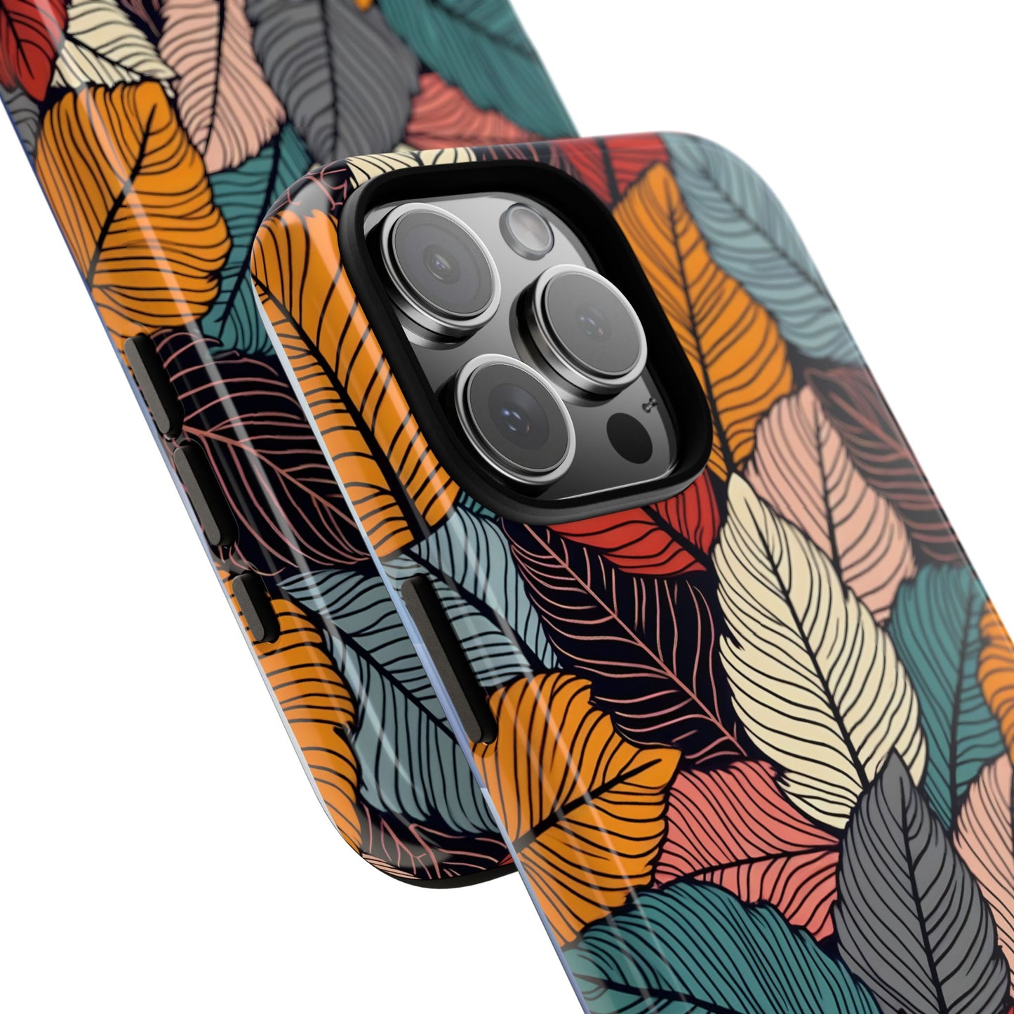 Colorful Abstract Leaves Pattern Design