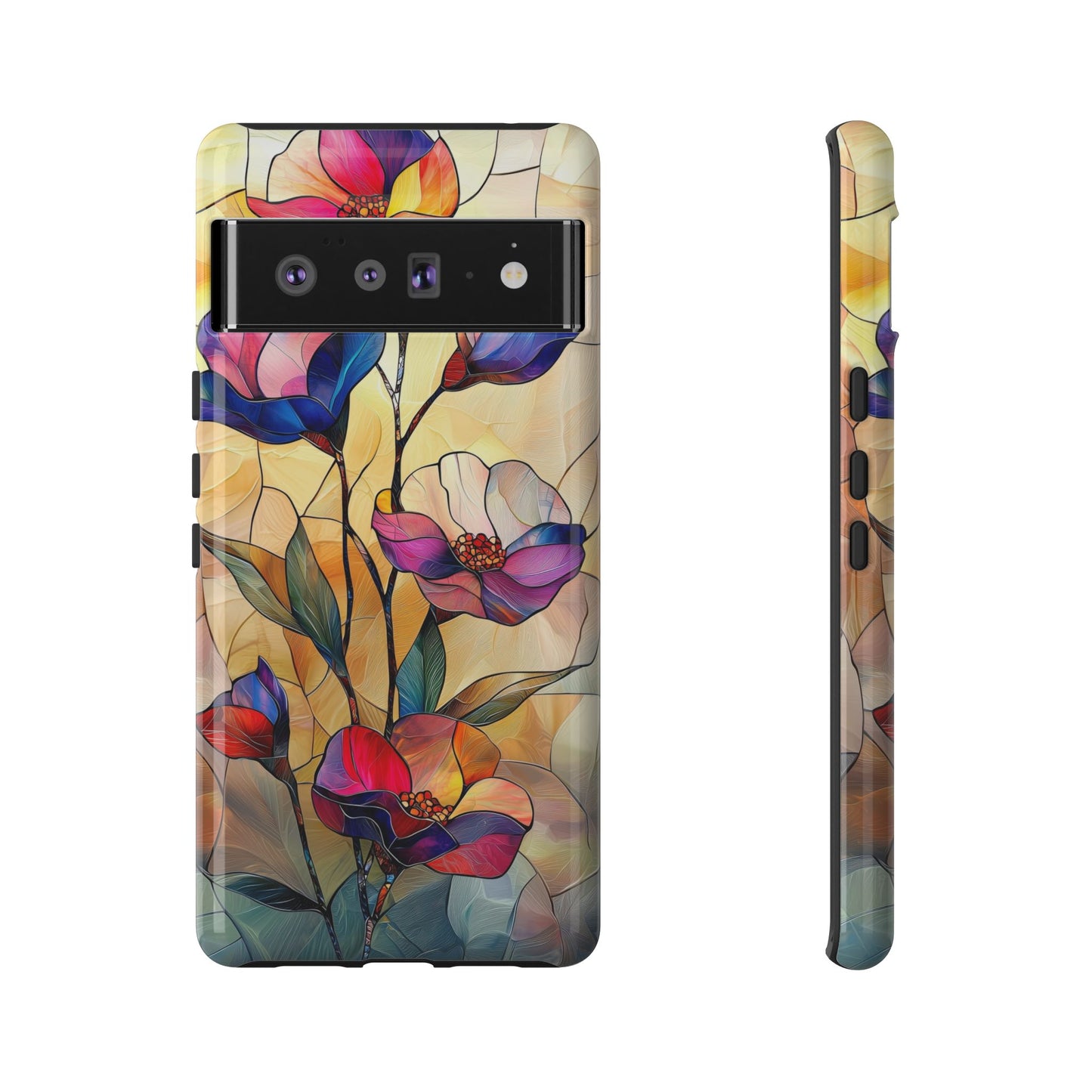 Pastel Garden – Dreamlike Stained Glass Phone Case for iPhone, Samsung & Pixel