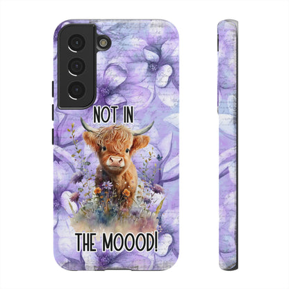 Not In The Mood Heifer Print Phone Case - iPhone, Samsung & Google Pixel Cover - Artistic Cow Phone Case, Animal Lover Gift