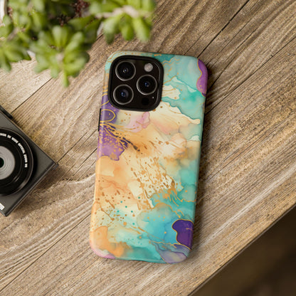 Golden Aura Abstract Watercolor Mobile Case