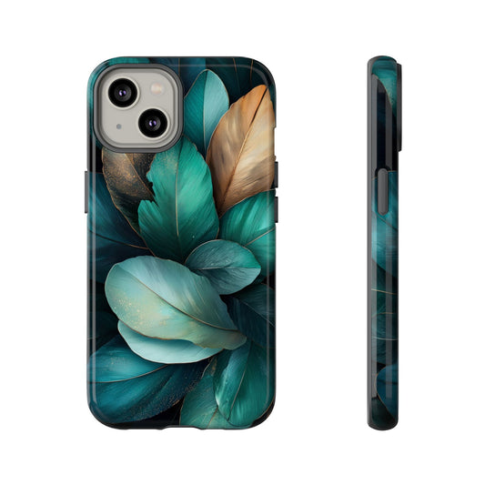 Iridescent Peacock Feather Luxe Phone Case for iPhone, Samsung & Google Pixel