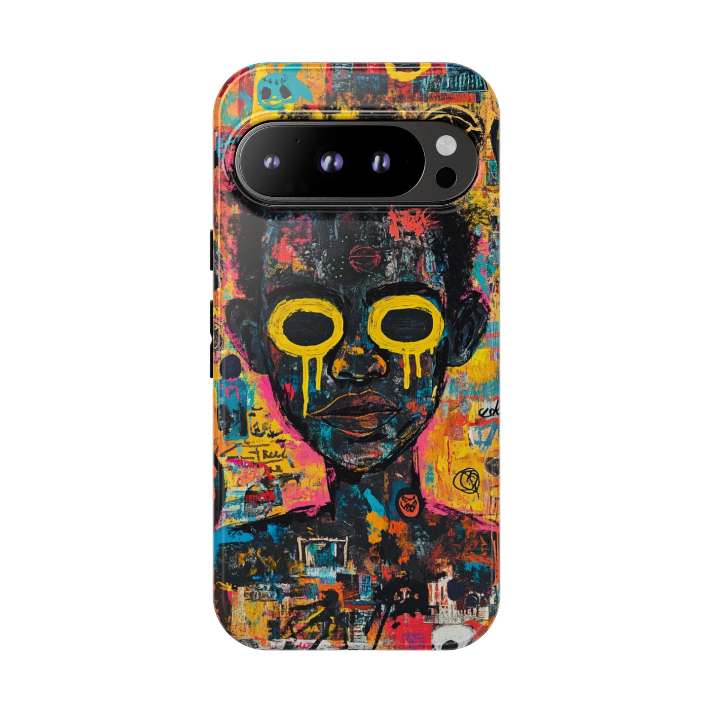 Basquiat Artwork Phone Case – Unique Graffiti Design– iPhone, Samsung & Google Pixel Cover - Artistic Painting Case, Art Lover Gift
