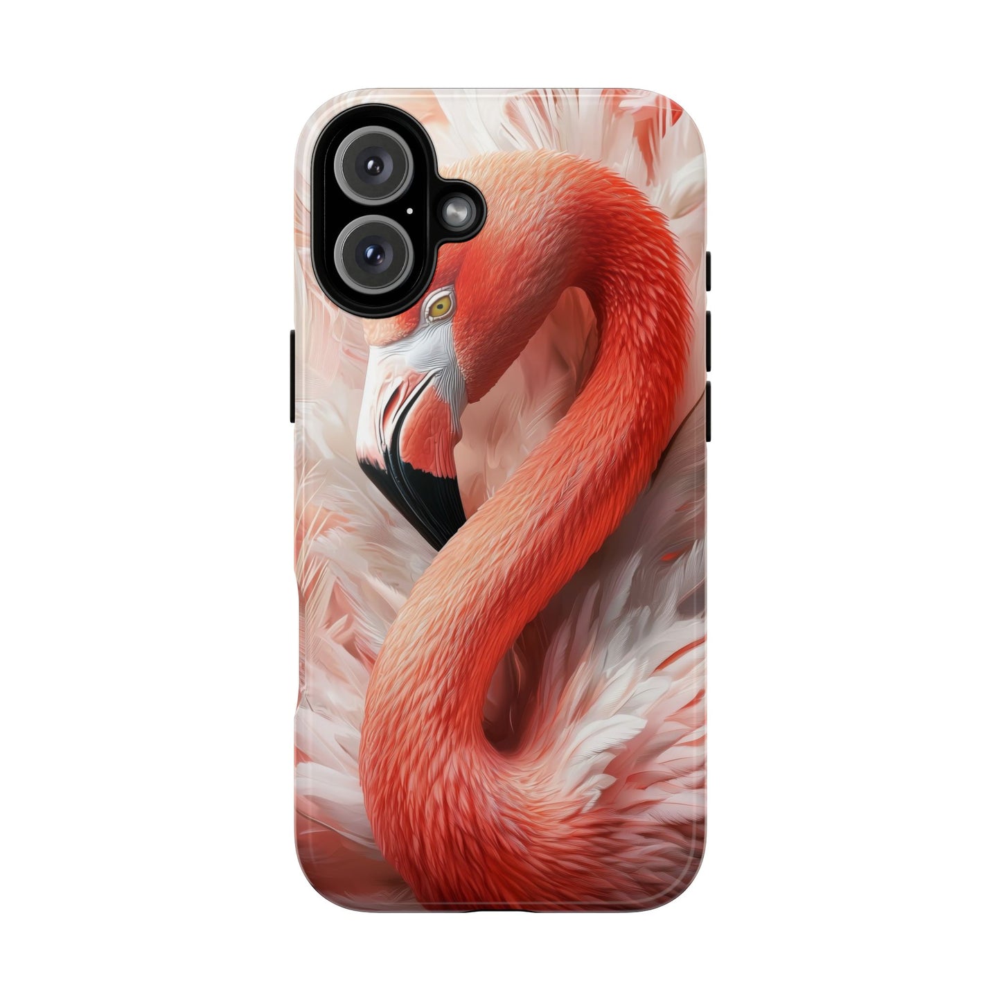 Elegant Flamingo Feather Phone Case for iPhone, Samsung & Google Pixel