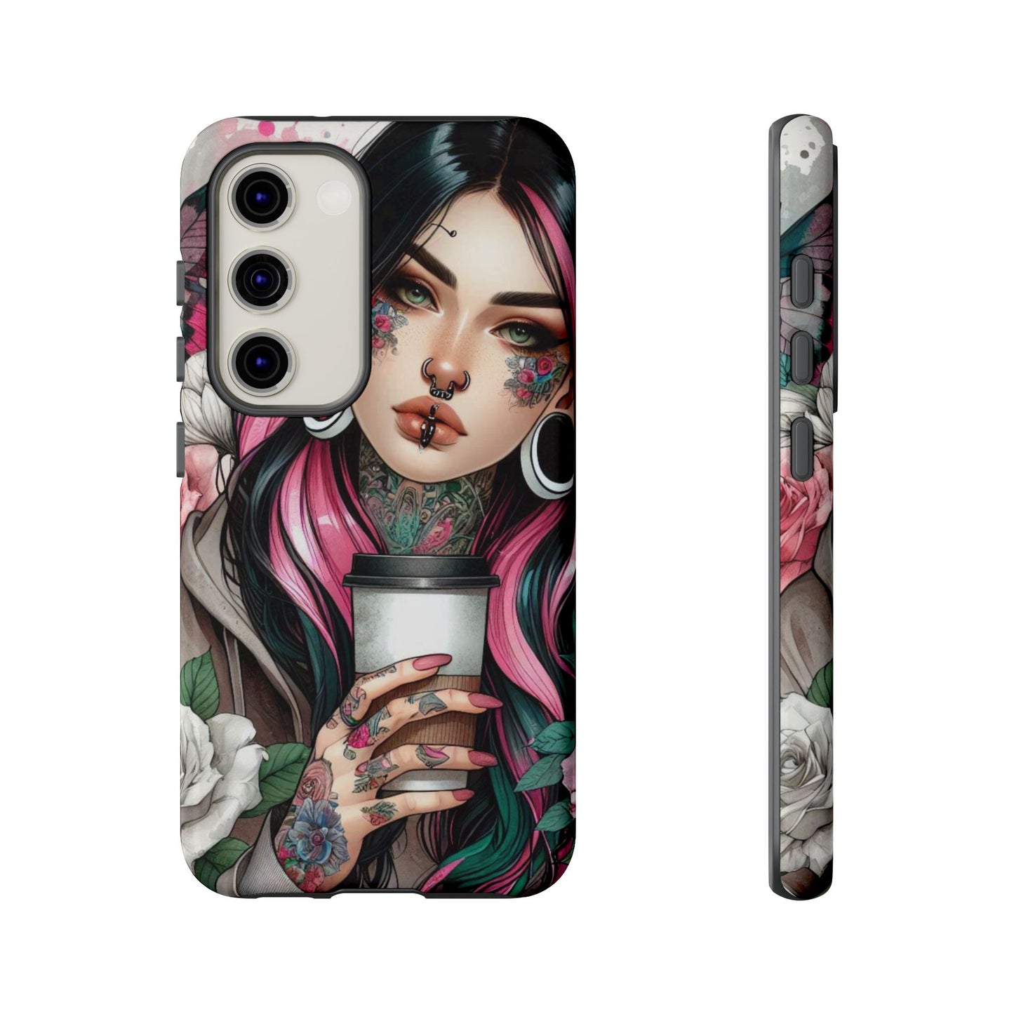 Tattooed Coffee Lover Art Mobile Case