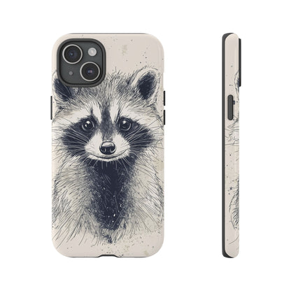 Midnight Mischief: Raccoon Portrait Phone Case for iPhone, Samsung & Pixel