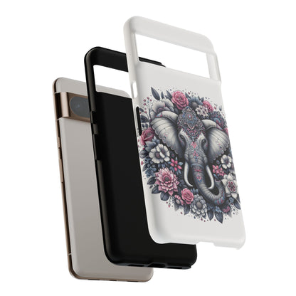 Ornate Floral Elephant Mobile Cover – Elegant Bohemian Art