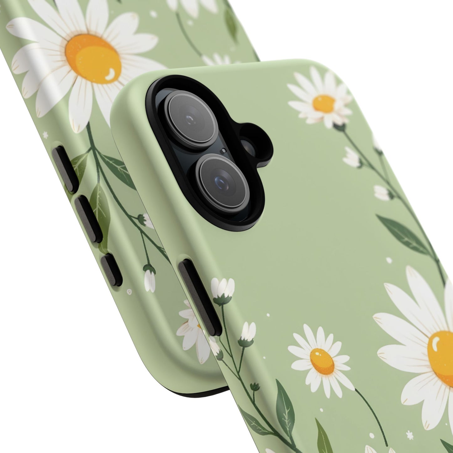 Green Floral Case, Daisy Pattern Design, Iphone Case Design, Perfect Gift For Her