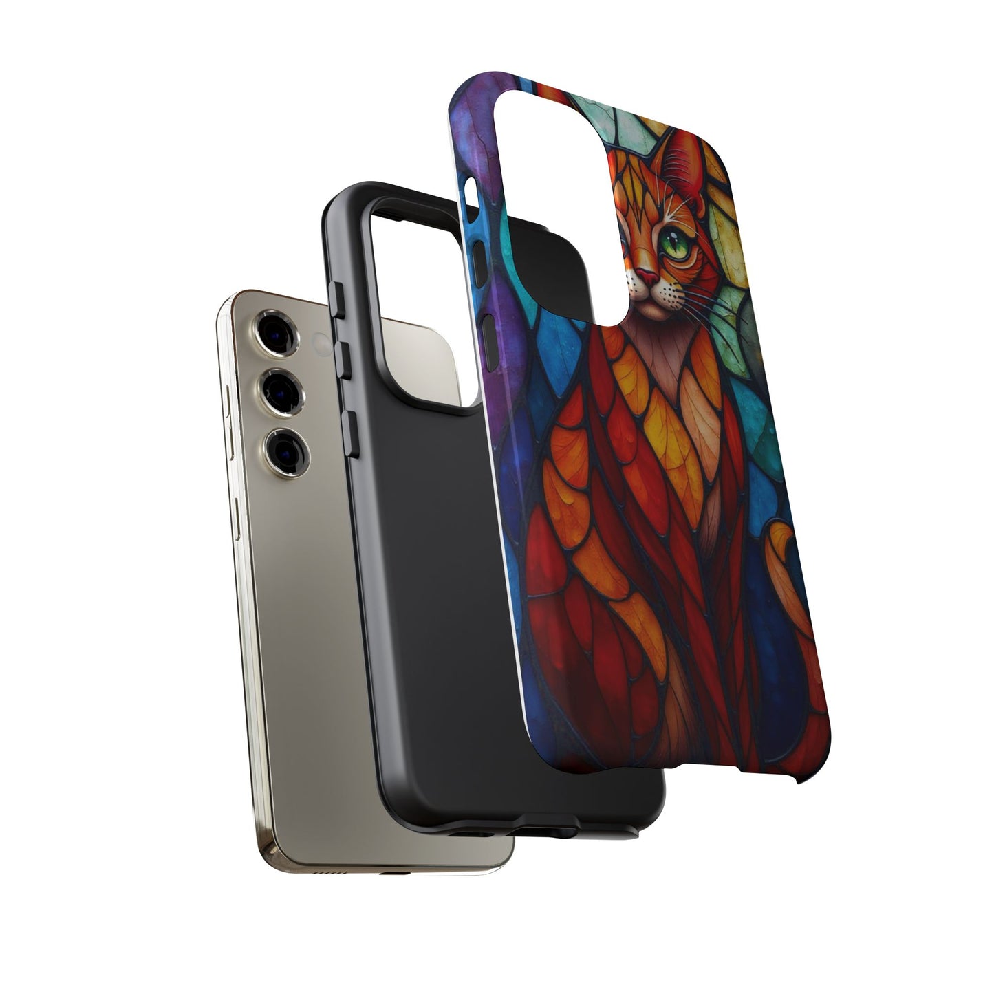 Geometric Cat: Colorful Abstract Portrait
