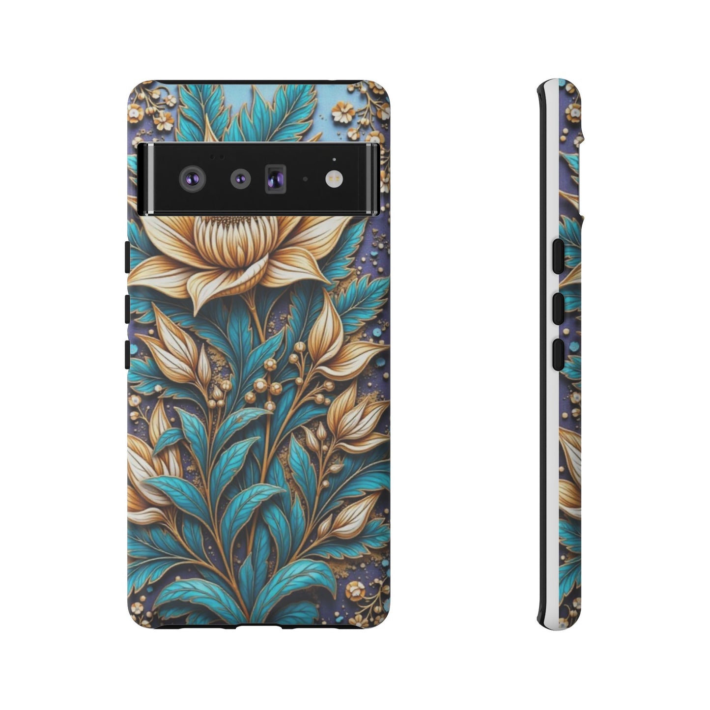 Golden Chrysanthemum: Floral Stained Glass Masterpiece