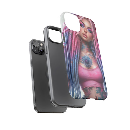 Boho Dream – Vibrant Dreadlocks & Floral Ink Mobile Cover