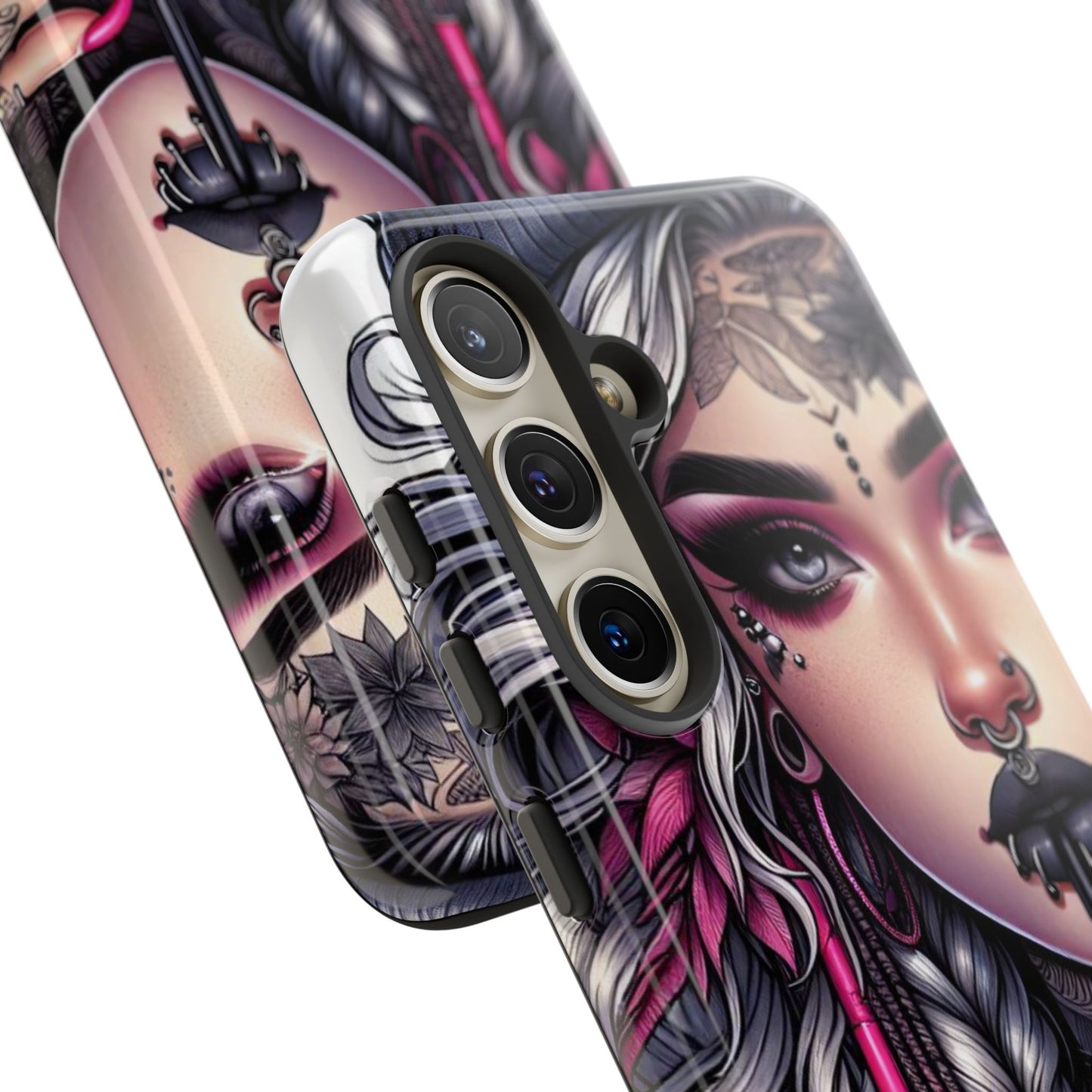Icy Rebel – Silver Dreads & Edgy Street Chic Mobile Cover