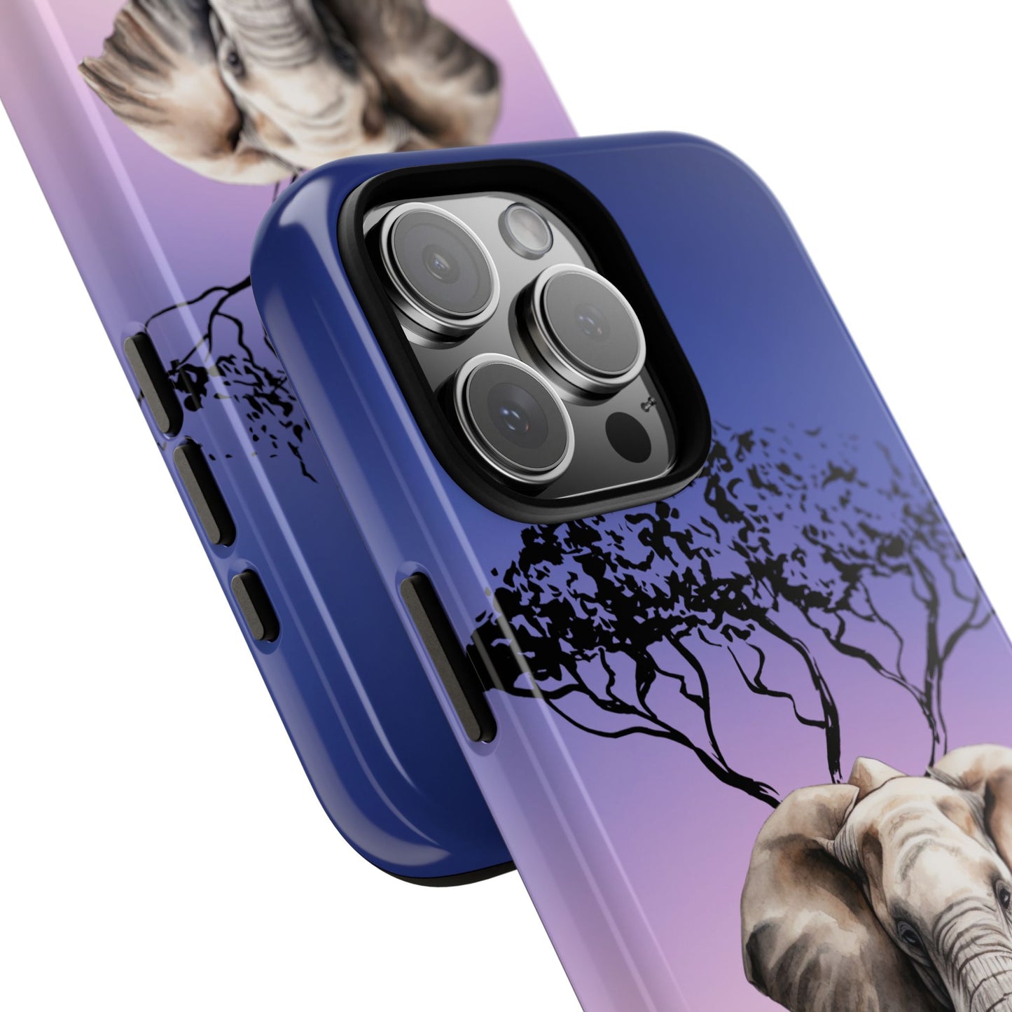 Surreal Elephant Tree Mobile Cover – Dreamy Sunset Fantasy
