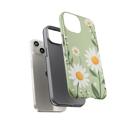 Green Floral Case, Daisy Pattern Design, Iphone Case Design, Perfect Gift For Her