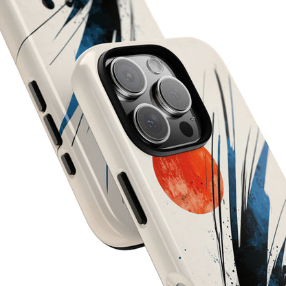 Zen Burst – Minimal Abstract Ink Stroke Phone Case for iPhone, Samsung & Pixel