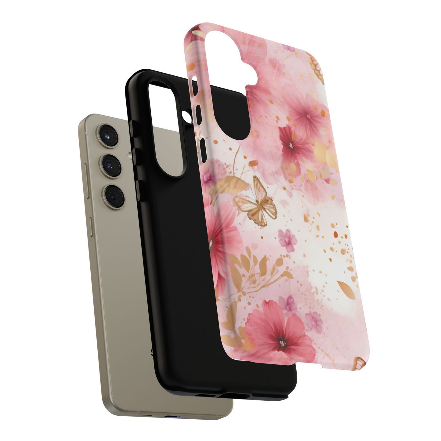 Blush Elegance Floral Mobile Case