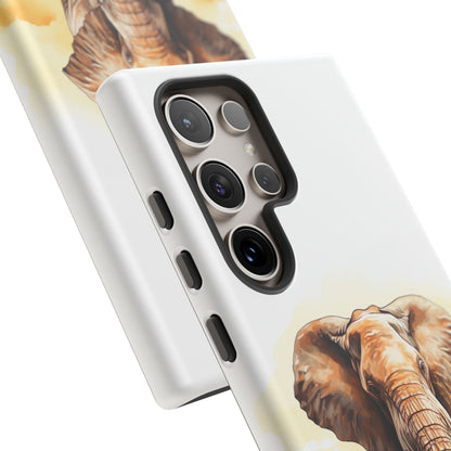 Safari Elephant Watercolor Mobile Cover – Majestic Wildlife Art