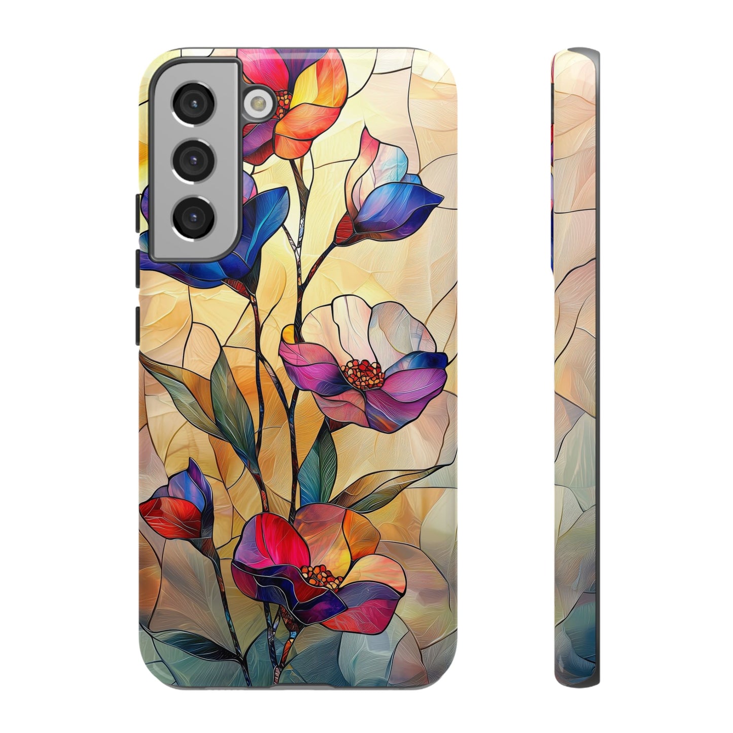 Pastel Garden – Dreamlike Stained Glass Phone Case for iPhone, Samsung & Pixel