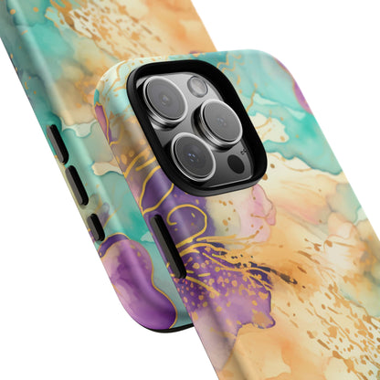 Golden Aura Abstract Watercolor Mobile Case