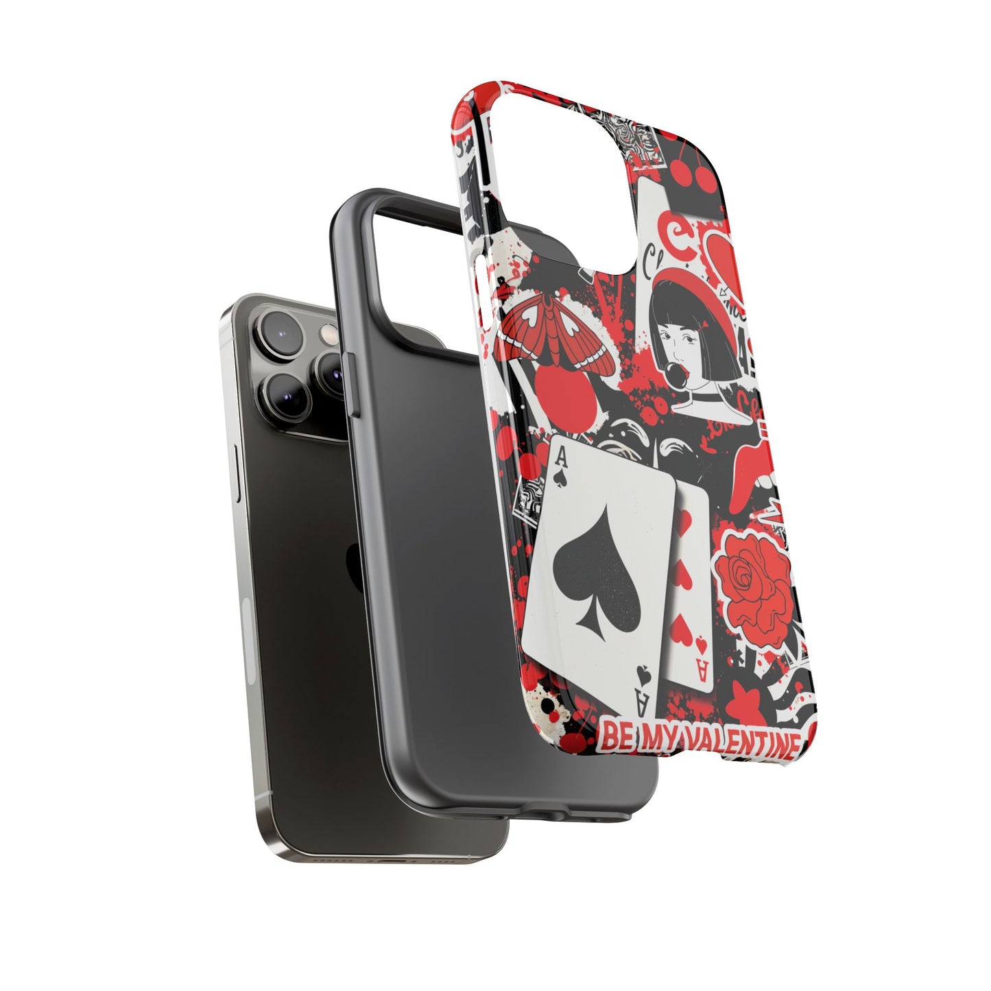 Bold Red & Black Ace Card Phone Case